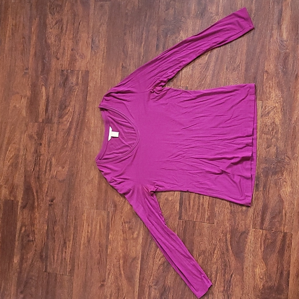 Banana Republic, magenta long sleeve shirt,  large